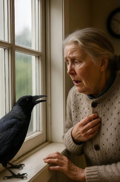Każdego ranka przychodziła wrona pod moje okno, aby zebrać okruszki