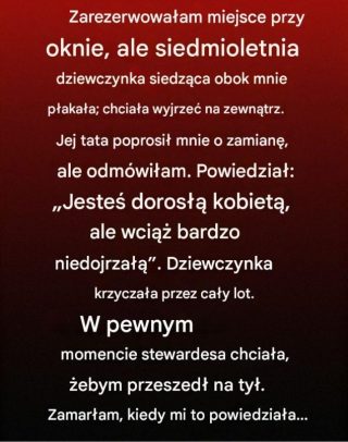 Lekcja na wysokości 30 000 stóp: Jak komentarz nieznajomego w samolocie zmienił mój pogląd na granice i życzliwość