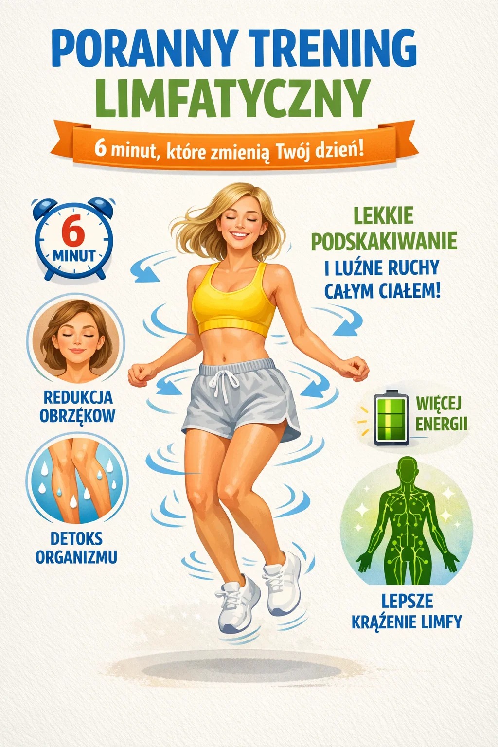 Poranny trening limfatyczny – 6 minut dla energii