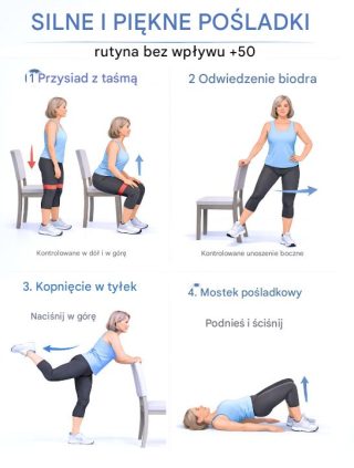 4 ćwiczenia na silne i jędrne pośladki bez obciążania stawów