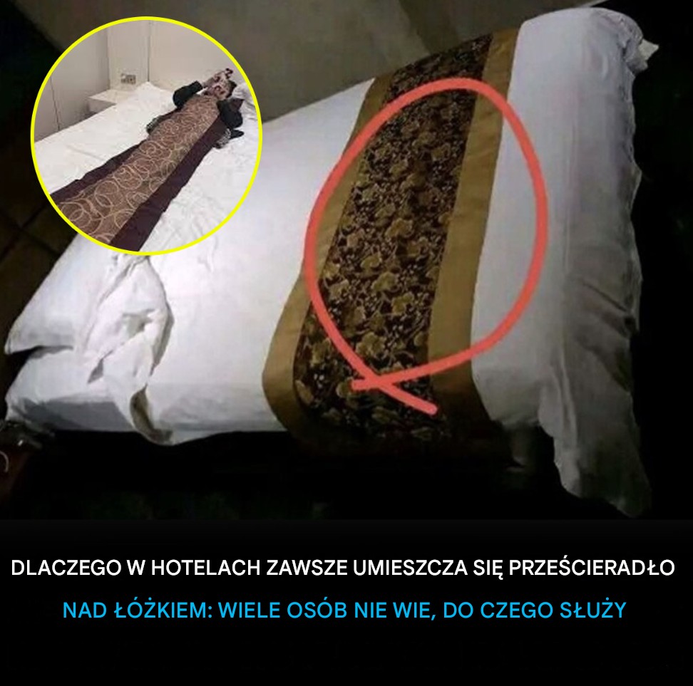 Dlaczego w hotelach na łóżku leży wąski pas materiału?