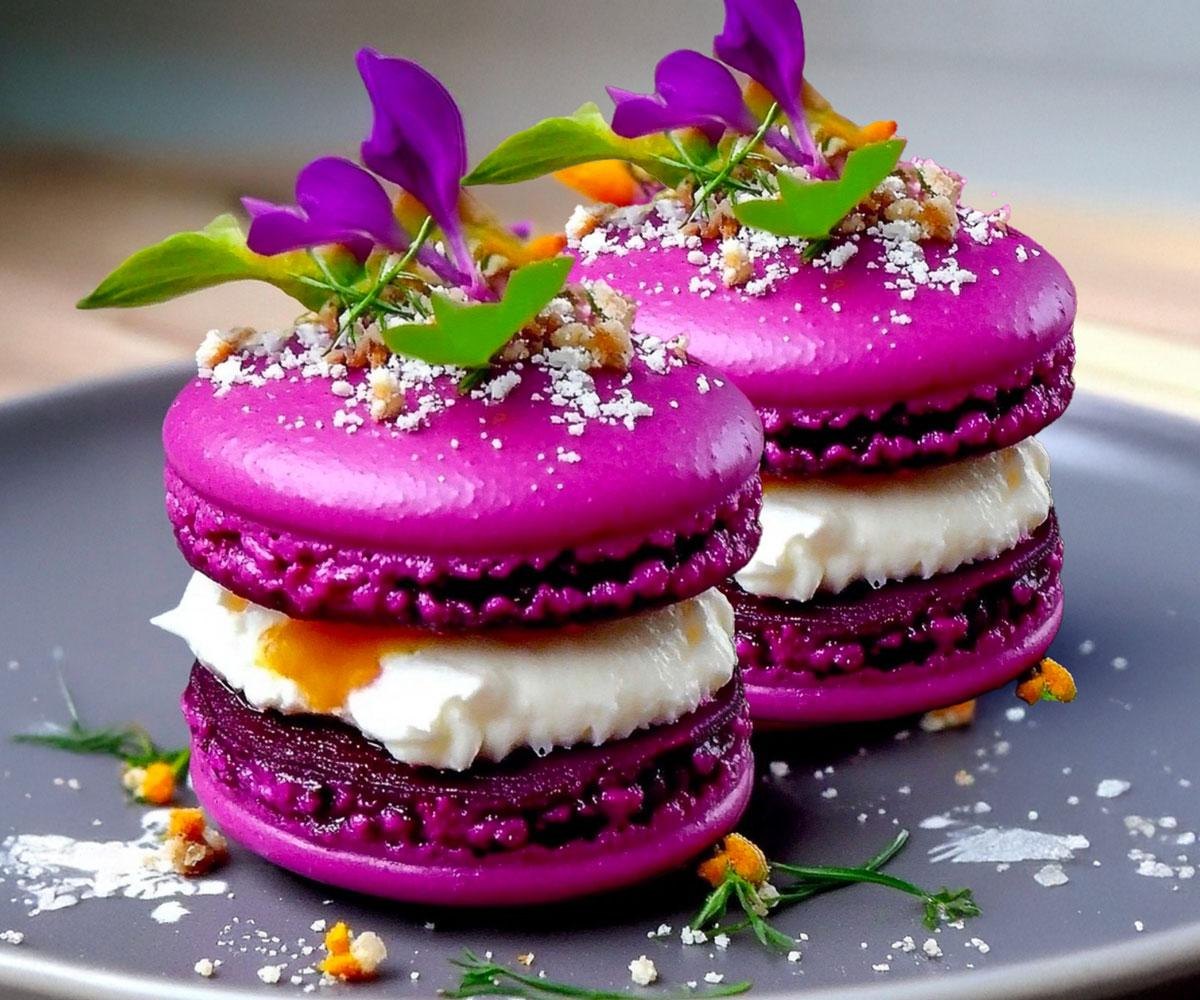 Makaroniki z burakami i świeżym serem kozim 💜🧀 – słodka i wytrawna elegancja do delektowania się