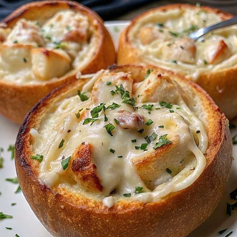 Miski z kurczakiem i czosnkiem Alfredo