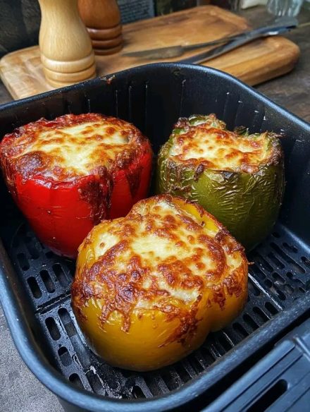Łatwe faszerowane papryki do przygotowania w frytkownicy powietrznej