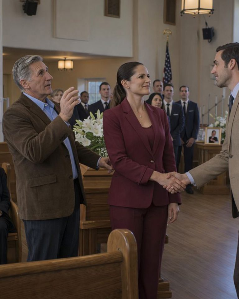 Na pogrzebie mojej matki ojciec, który wyrzucił mnie z domu, gdy byłam w ciąży, gdy miałam szesnaście lat, uśmiechnął się na widok mojego granatowego munduru i syknął: „Więc w końcu wyciągnęłaś wnioski”, spodziewając się, że się skurczę, ale ostatecznie wytrzymałam jego spojrzenie, wypowiedziałam jedno ciche zdanie, a mój mąż zrobił krok naprzód w taki sposób, że uśmiech mojego ojca zniknął.