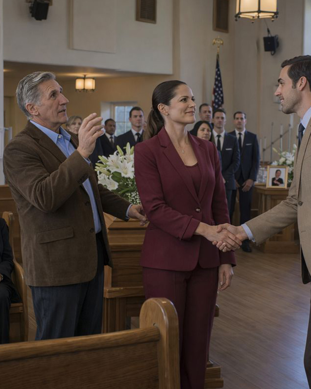 Na pogrzebie mojej matki ojciec, który wyrzucił mnie z domu, gdy byłam w ciąży, gdy miałam szesnaście lat, uśmiechnął się na widok mojego granatowego munduru i syknął: „Więc w końcu wyciągnęłaś wnioski”, spodziewając się, że się skurczę, ale ostatecznie wytrzymałam jego spojrzenie, wypowiedziałam jedno ciche zdanie, a mój mąż zrobił krok naprzód w taki sposób, że uśmiech mojego ojca zniknął.