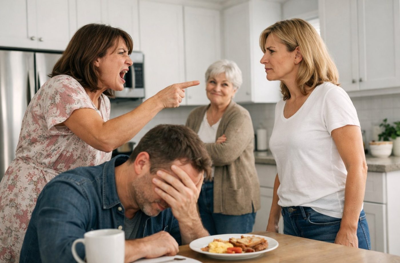 W kuchni zapadła gęsta cisza. Słychać było tylko tykanie zegara i cichy szum czajnika stojącego na ciepłej płycie