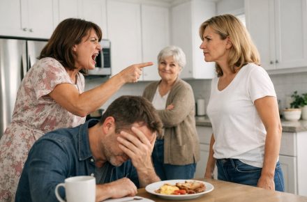 W kuchni zapadła gęsta cisza. Słychać było tylko tykanie zegara i cichy szum czajnika stojącego na ciepłej płycie