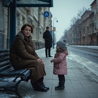 Na przystanku autobusowym nie miała nic — aż dziecko wyszeptało: „Czy możesz być moją mamą?”