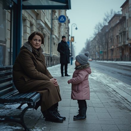 Na przystanku autobusowym nie miała nic — aż dziecko wyszeptało: „Czy możesz być moją mamą?”
